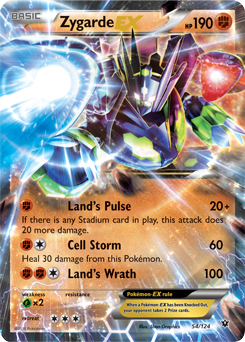 Pokémon EX Pokémon card Zygarde EX 54/124 from Fates Collide expansion