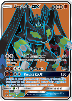 Full Art Pokémon Pokémon card Zygarde GX 123/131 from Forbidden Light expansion